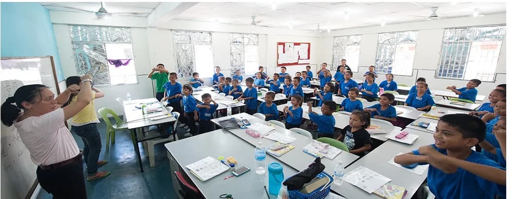 PBAG students learning together in a classroom